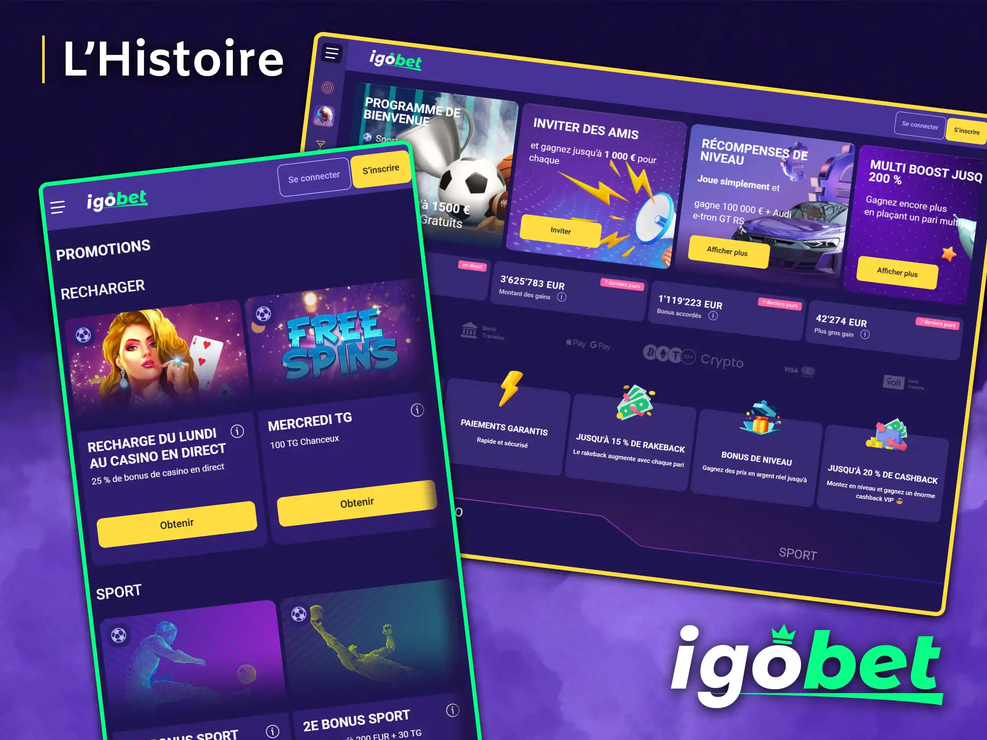 Découvrez l'histoire fascinante d'IgoBet et son engagement constant envers l'excellence dans l'industrie du jeu.