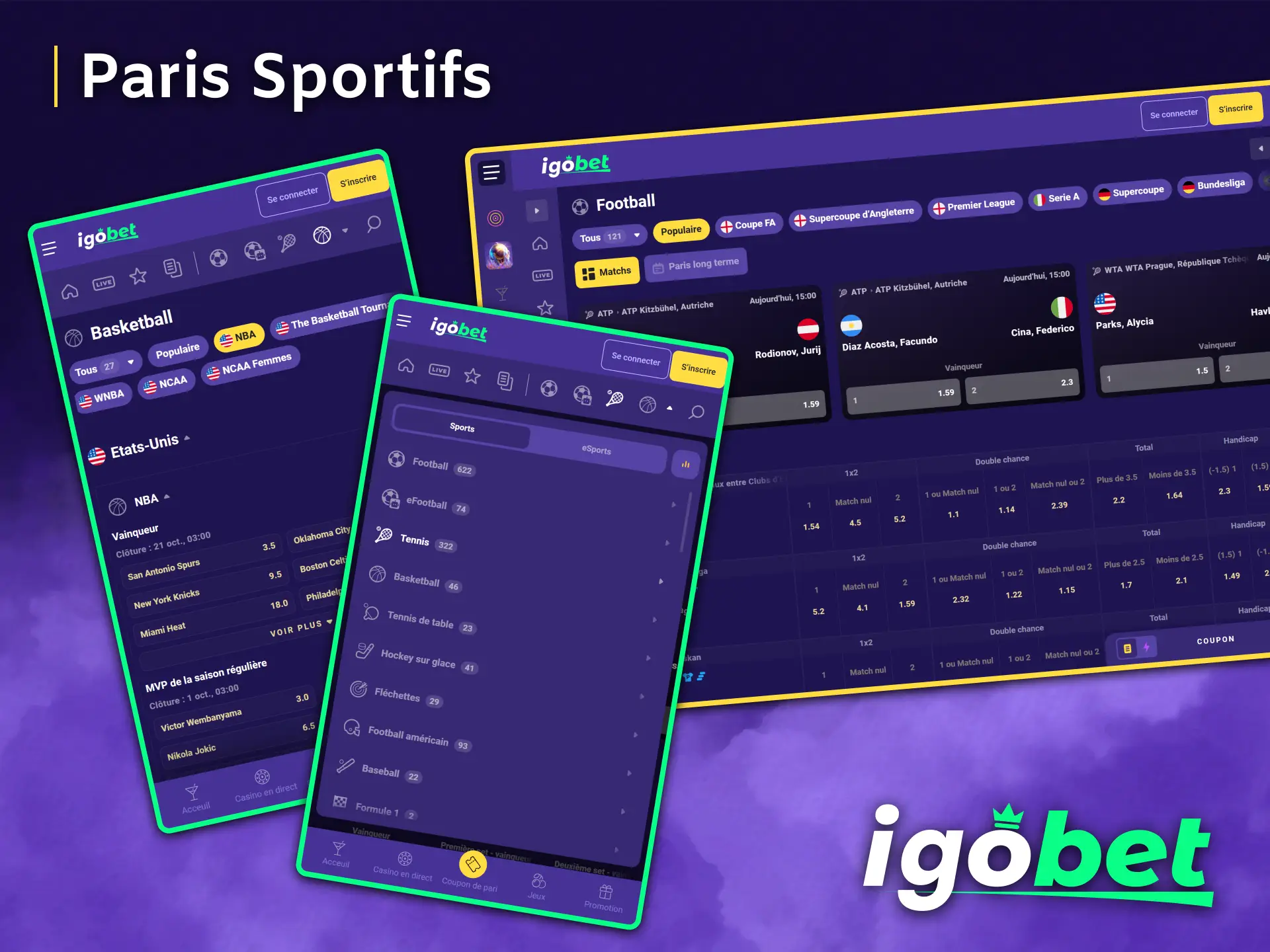 Pour en savoir plus sur les paris sportifs, consultez le site officiel d'IgoBet.