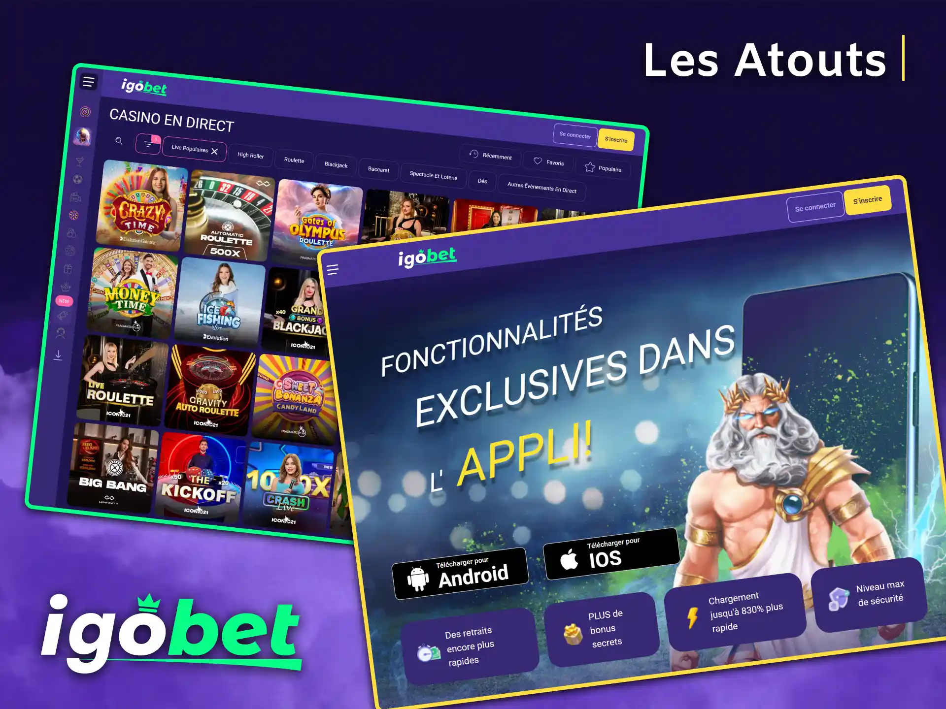 Profitez d'avantages exclusifs et d'une sécurité irréprochable en jouant sur IgoBet.