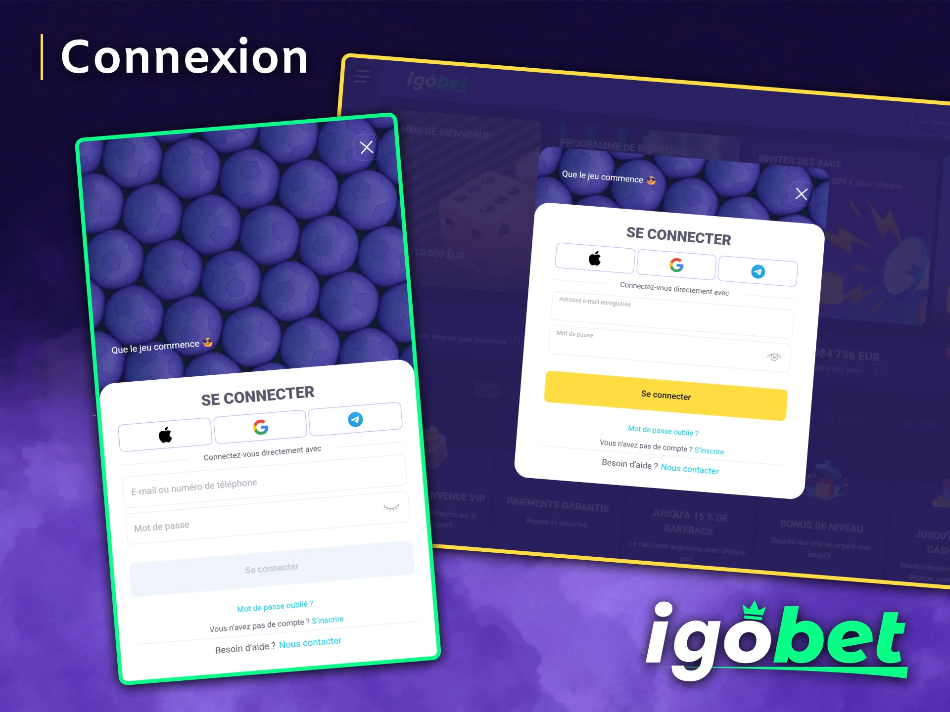 Avec IgoBet, vous pouvez parier rapidement et facilement sur vos sports préférés.